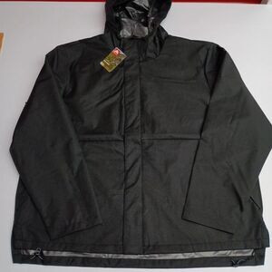 Ozark Trail Men’s Black Rain Jacket Size XL Waterproof Hooded Lined NWT